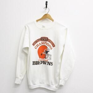 Vintage Cleveland Browns 1987 AFC Champions Football Sweatshirt XL